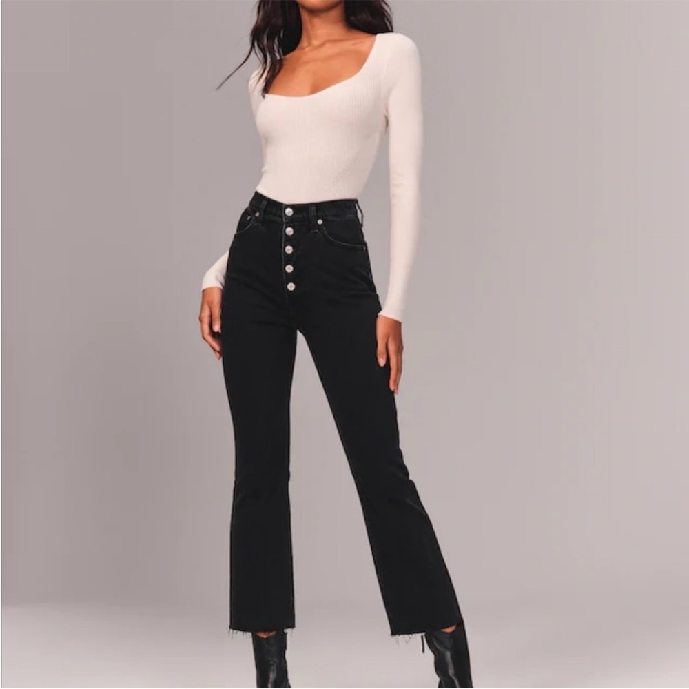 Abercrombie & Fitch The Kick Flare Ultra High Rise Jeans